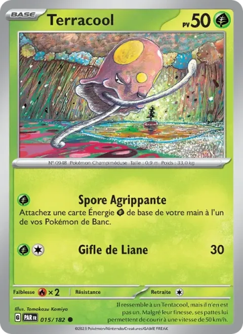 Carte Pokémon Terracool 015/182, extension Faille Paradoxe