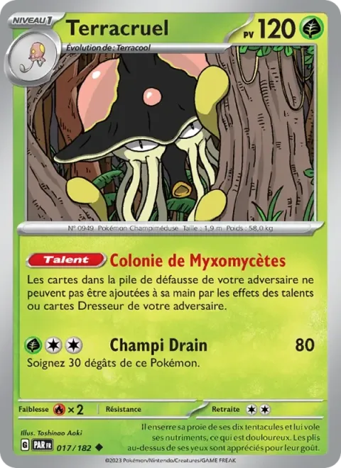 Carte Pokémon Terracruel 017/182, extension Faille Paradoxe