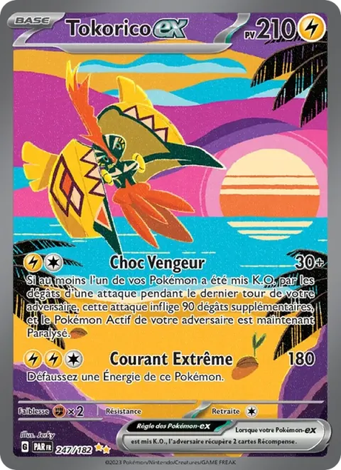 Carte Pokémon Tokorico-ex 247/182, extension Faille Paradoxe