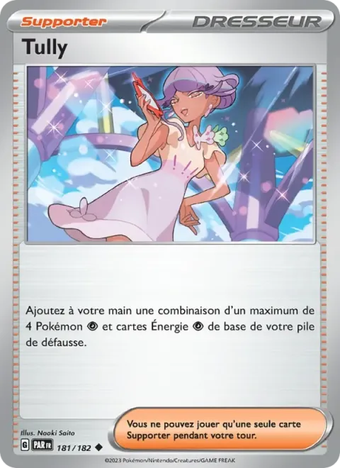 Carte Pokémon Tully 181/182, extension Faille Paradoxe