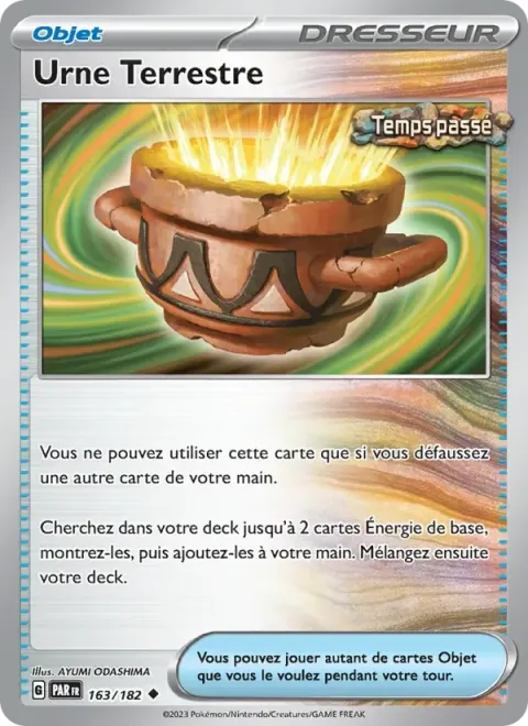Carte Pokémon Urne Terrestre 163/182, extension Faille Paradoxe