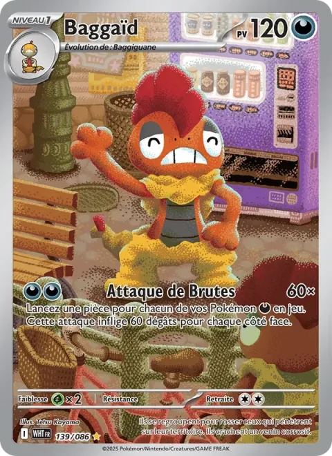 Carte Pokémon Baggaïd 139/086, extension Flamme Blanche