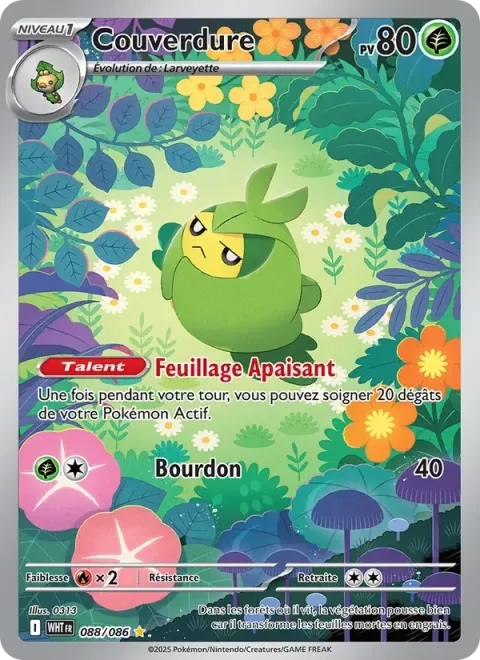 Carte Pokémon Couverdure 088/086, extension Flamme Blanche