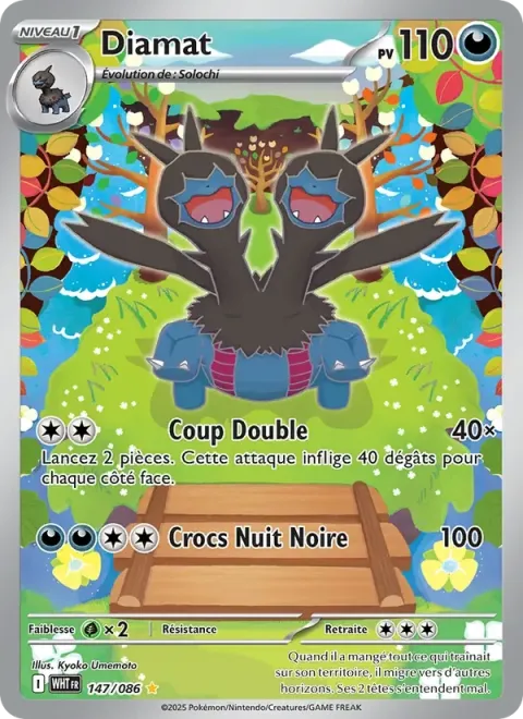 Carte Pokémon Diamat 147/086, extension Flamme Blanche