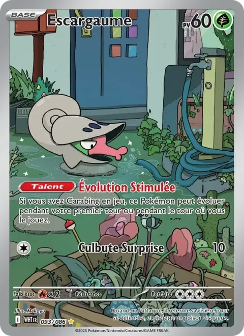 Carte Pokémon Escargaume 093/086, extension Flamme Blanche