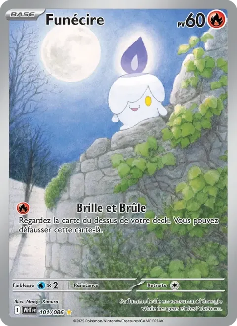 Carte Pokémon Funécire 101/086, extension Flamme Blanche
