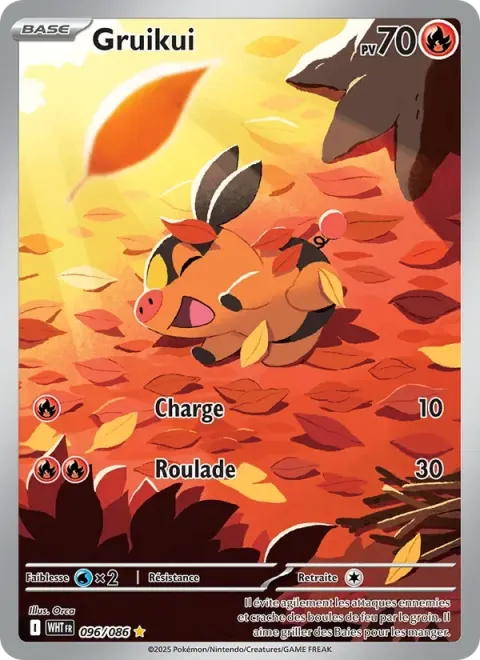 Carte Pokémon Gruikui 096/086, extension Flamme Blanche