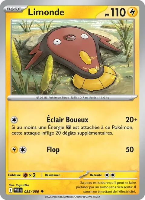 Carte Pokémon Limonde 035/086, extension Flamme Blanche