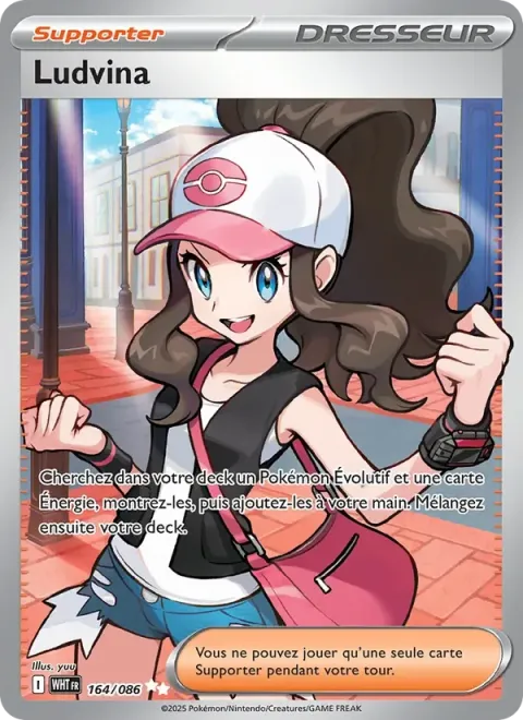 Carte Pokémon Ludvina 164/086, extension Flamme Blanche