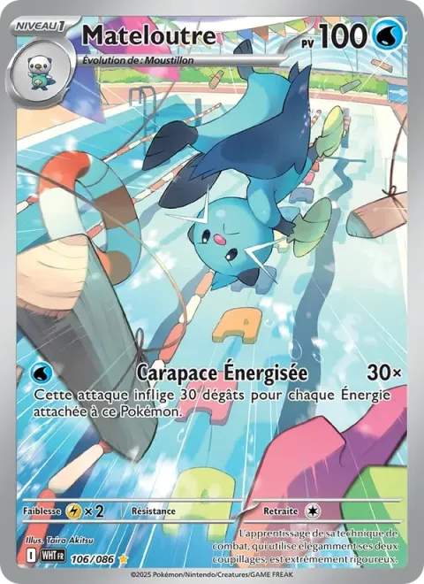 Carte Pokémon Mateloutre 106/086, extension Flamme Blanche