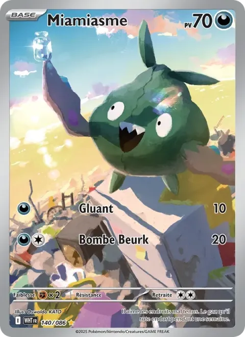 Carte Pokémon Miamiasme 140/086, extension Flamme Blanche