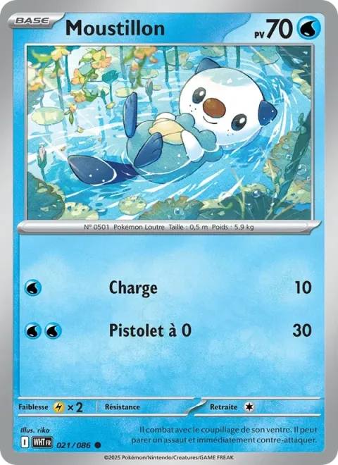 Carte Pokémon Moustillon 021/086, extension Flamme Blanche