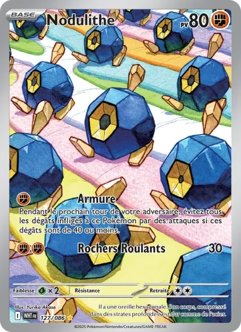 Carte Pokémon Nodulithe 127/086, extension Flamme Blanche