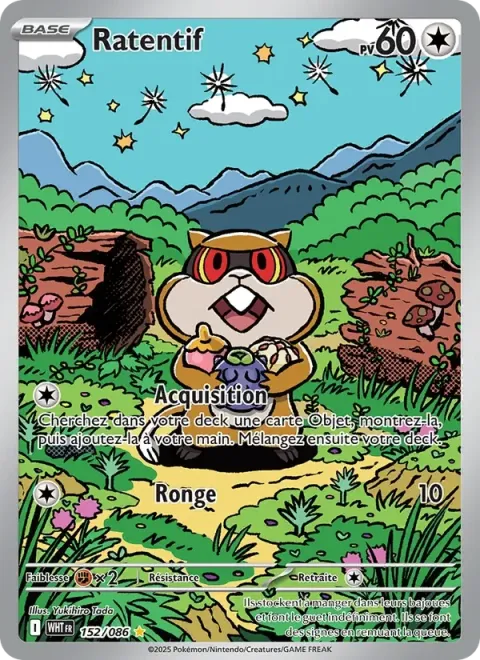 Carte Pokémon Ratentif 152/086, extension Flamme Blanche