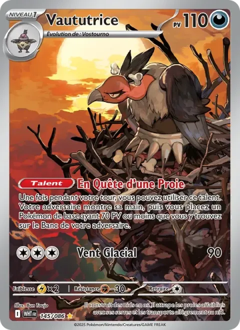 Carte Pokémon Vaututrice 145/086, extension Flamme Blanche