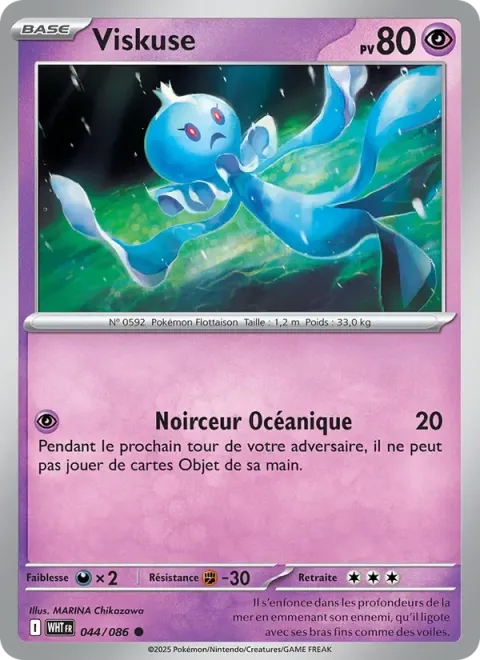 Carte Pokémon Viskuse 044/086, extension Flamme Blanche