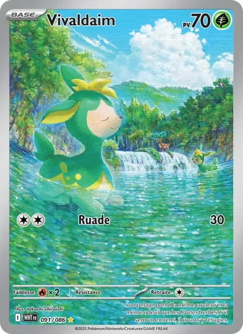 Carte Pokémon Vivaldaim 091/086, extension Flamme Blanche