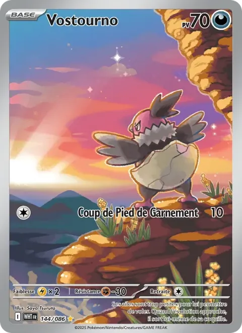 Carte Pokémon Vostourno 144/086, extension Flamme Blanche
