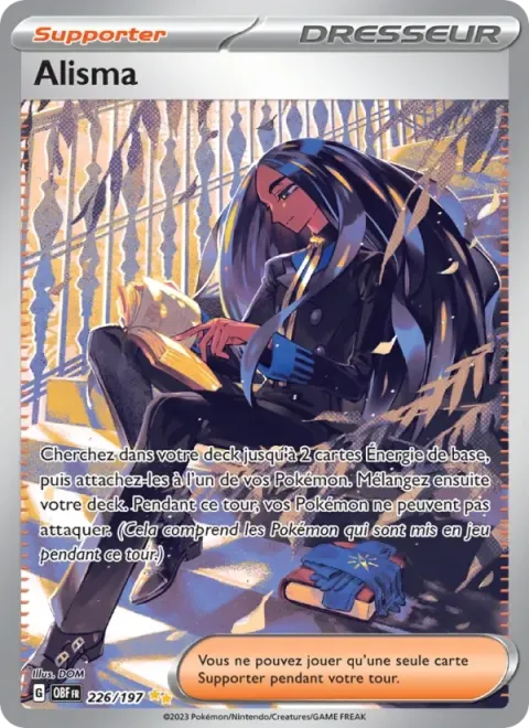 Carte Pokémon Alisma 226/197, extension Flammes Obsidiennes