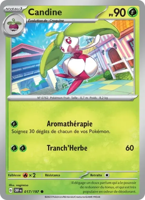 Carte Pokémon Candine 017/197, extension Flammes Obsidiennes