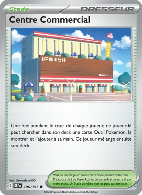 Carte Pokémon Centre Commercial 196/197, extension Flammes Obsidiennes
