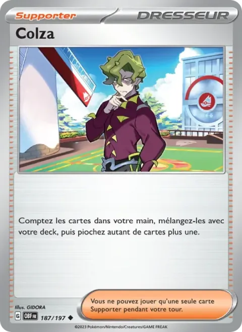Carte Pokémon Colza 187/197, extension Flammes Obsidiennes