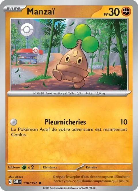 Carte Pokémon Manzaï 110/197, extension Flammes Obsidiennes