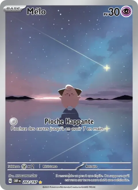 Carte Pokémon Mélo 202/197, extension Flammes Obsidiennes