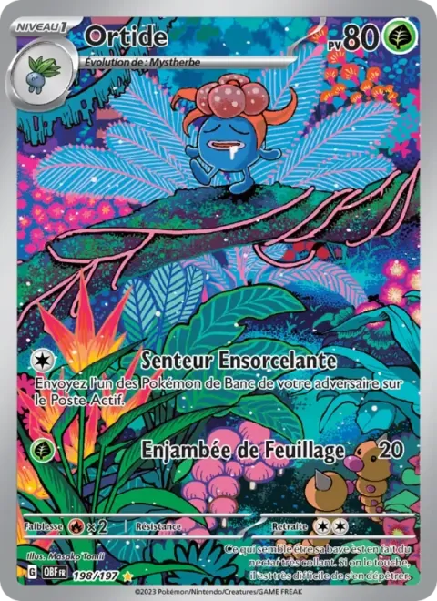 Carte Pokémon Ortide 198/197, extension Flammes Obsidiennes