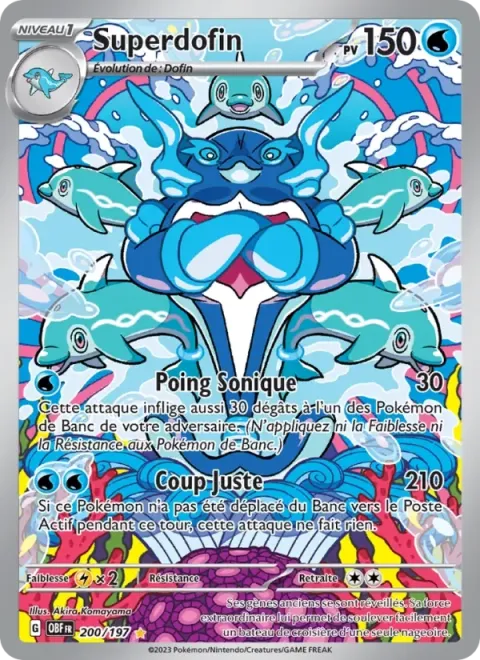 Carte Pokémon Superdofin 200/197, extension Flammes Obsidiennes