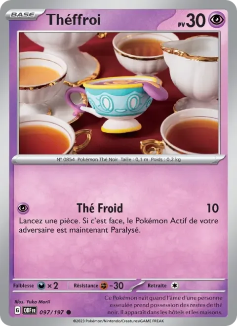 Carte Pokémon Théffroi 097/197, extension Flammes Obsidiennes