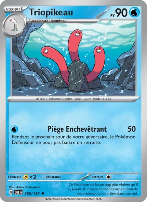 Carte Pokémon Triopikeau 059/197, extension Flammes Obsidiennes