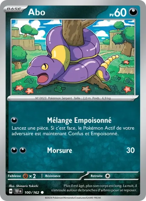 Carte Pokémon Abo 100/162, extension Forces Temporelles