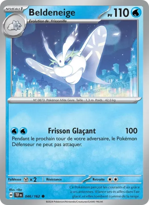 Carte Pokémon Beldeneige 046/162, extension Forces Temporelles