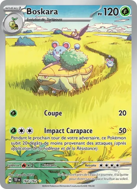 Carte Pokémon Boskara 164/162, extension Forces Temporelles