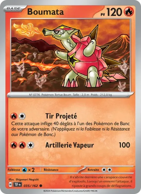 Carte Pokémon Boumata 035/162, extension Forces Temporelles