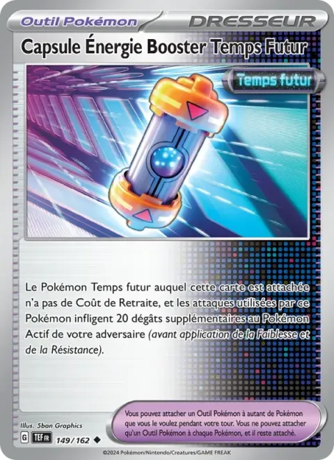 Carte Pokémon Capsule Énergie Booster Temps Futur 149/162, extension Forces Temporelles