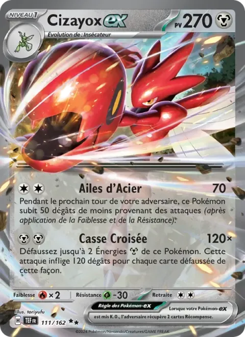Carte Pokémon Cizayox-ex 111/162, extension Forces Temporelles