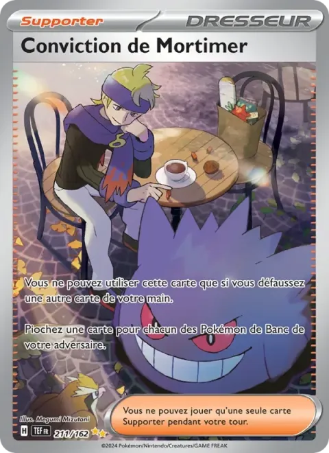 Carte Pokémon Conviction de Mortimer 211/162, extension Forces Temporelles