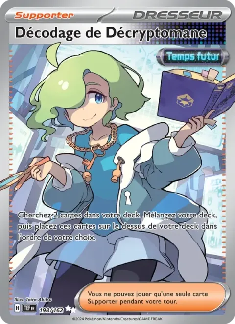 Carte Pokémon Décodage de Décryptomane 198/162, extension Forces Temporelles