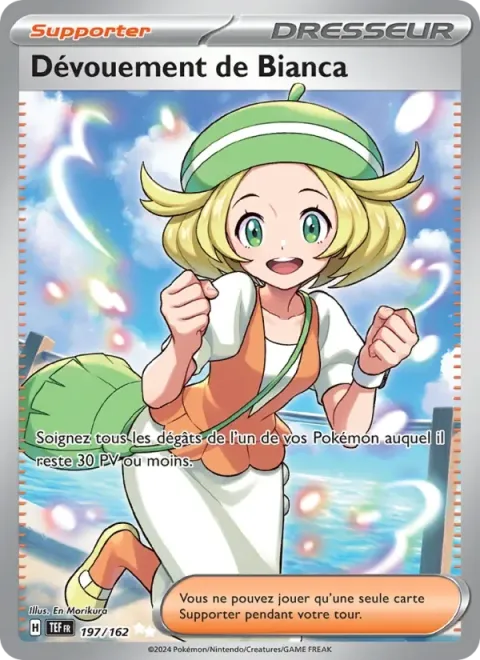 Carte Pokémon Dévouement de Bianca 197/162, extension Forces Temporelles