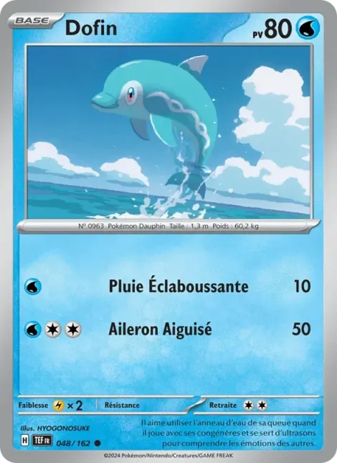 Carte Pokémon Dofin 048/162, extension Forces Temporelles