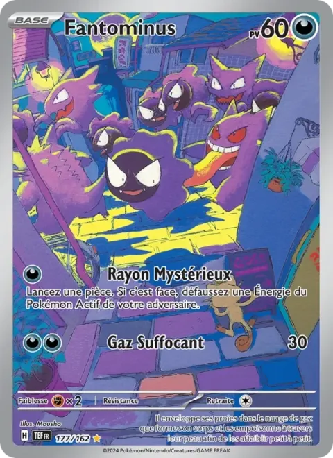 Carte Pokémon Fantominus 177/162, extension Forces Temporelles