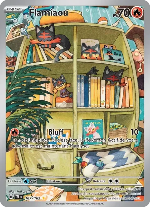 Carte Pokémon Flamiaou 167/162, extension Forces Temporelles