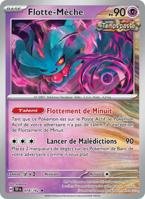 Carte Pokémon Flotte-Mèche 078/162, extension Forces Temporelles