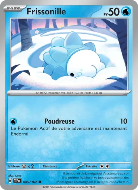 Carte Pokémon Frissonille 045/162, extension Forces Temporelles