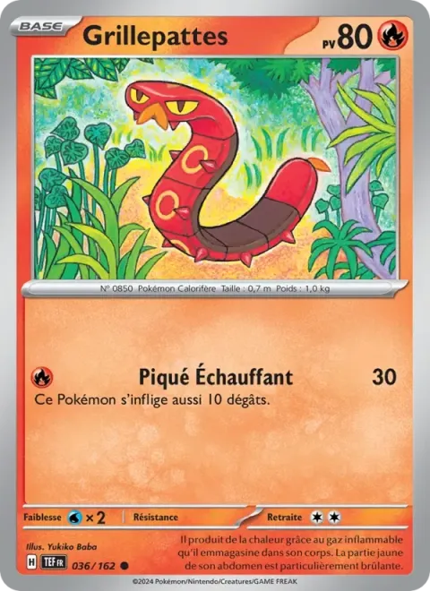 Carte Pokémon Grillepattes 036/162, extension Forces Temporelles