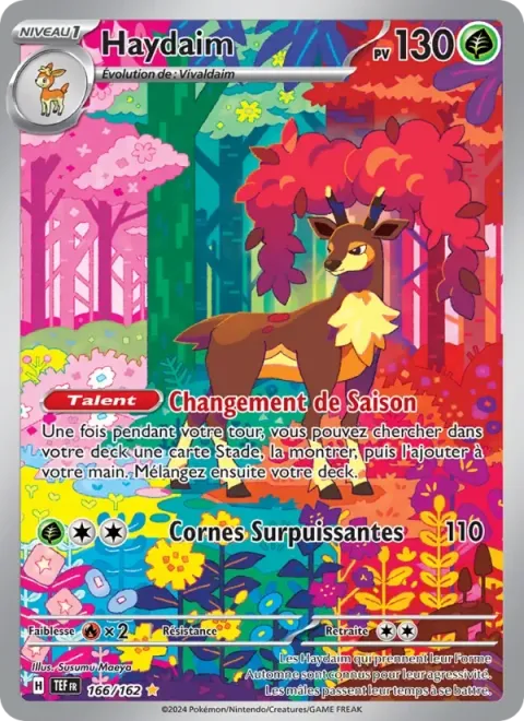 Carte Pokémon Haydaim 166/162, extension Forces Temporelles