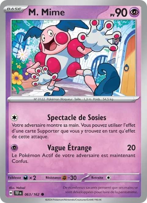 Carte Pokémon M. Mime 063/162, extension Forces Temporelles