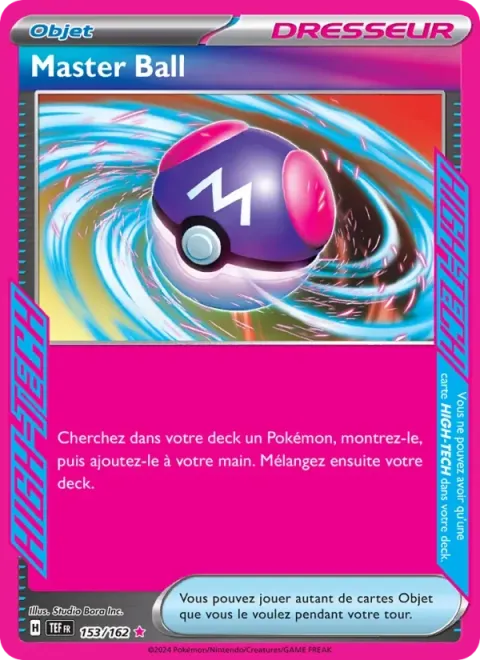 Carte Pokémon Master Ball 153/162, extension Forces Temporelles